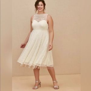 Torrid Tea Length Wedding /special occasion Dress